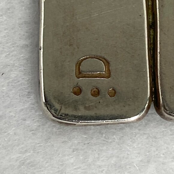 Sterling Silver 925 Modernist Style Enamel Geometric Pendant Necklace 18" Chain - Picture 13 of 16